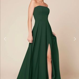 Beautiful Dear Cleo Bridesmaid Dress in color Pine (Green).